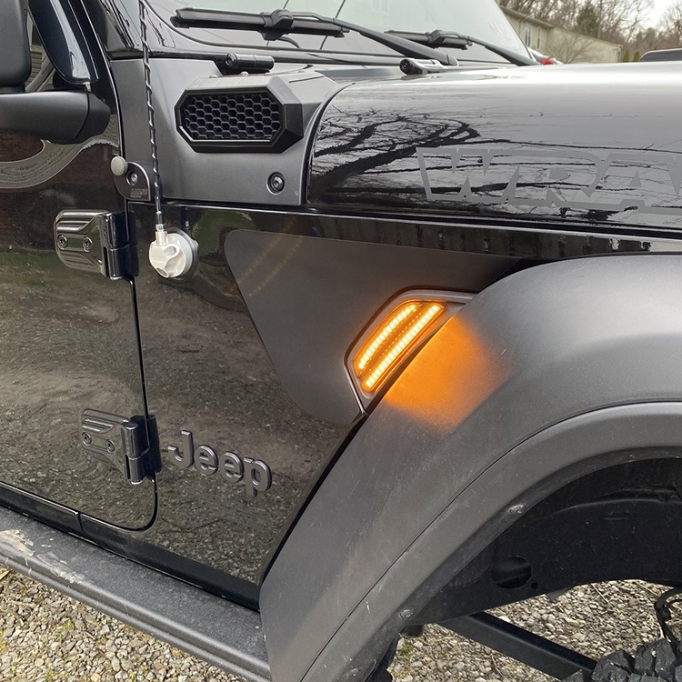 Переднее крыло Боковой габаритный фонарь Поворотная сигнальная лампа для Jeep Wrangler JL