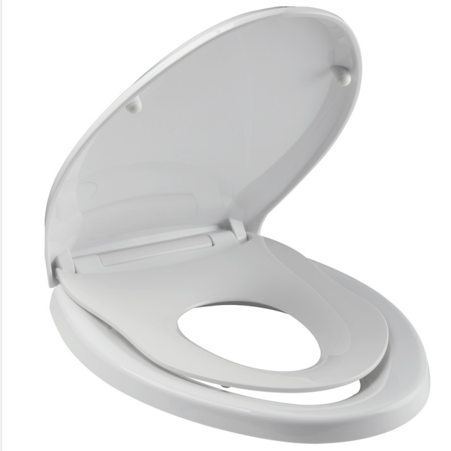 White Wholesale Factory Price PP Plastic Material White Quick release Family Toilet Seat SS Hinge Cover with Slow Down Function