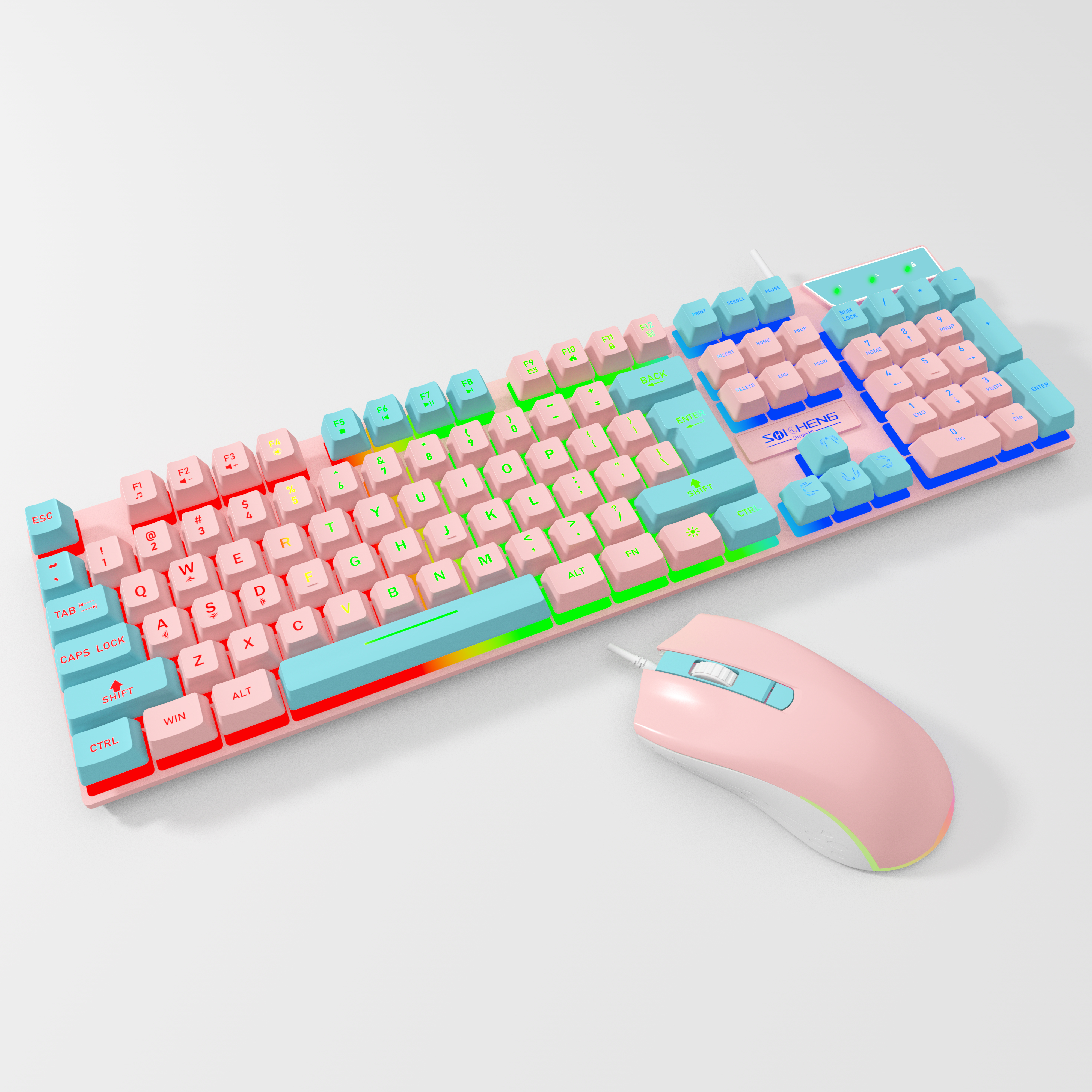 Горячая Распродажа, проводная клавиатура и мышь rgb, игровая беспроводная клавиатура и мышь rgb, набор персонализированных компьютерных usb клавиатуры и мыши