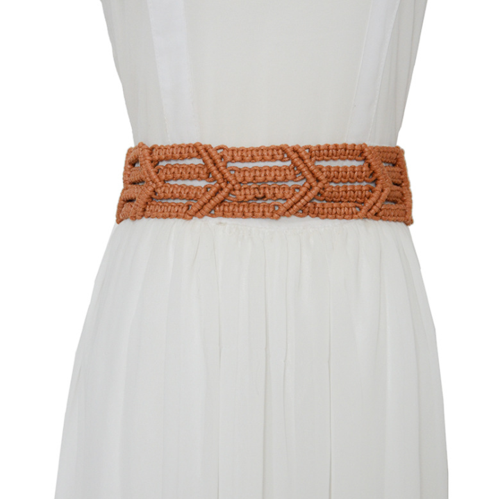 Women's waxy rope woven waist chain women's fashion all-match decoration indicator texture belt waist chain
