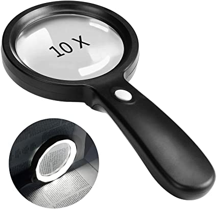 Хит продаж, ручная лупа из АБС-пластика 10X с 12 светодиодами, лупа для пожилых людей, для чтения, сварки и идентификации ювелирных изделий