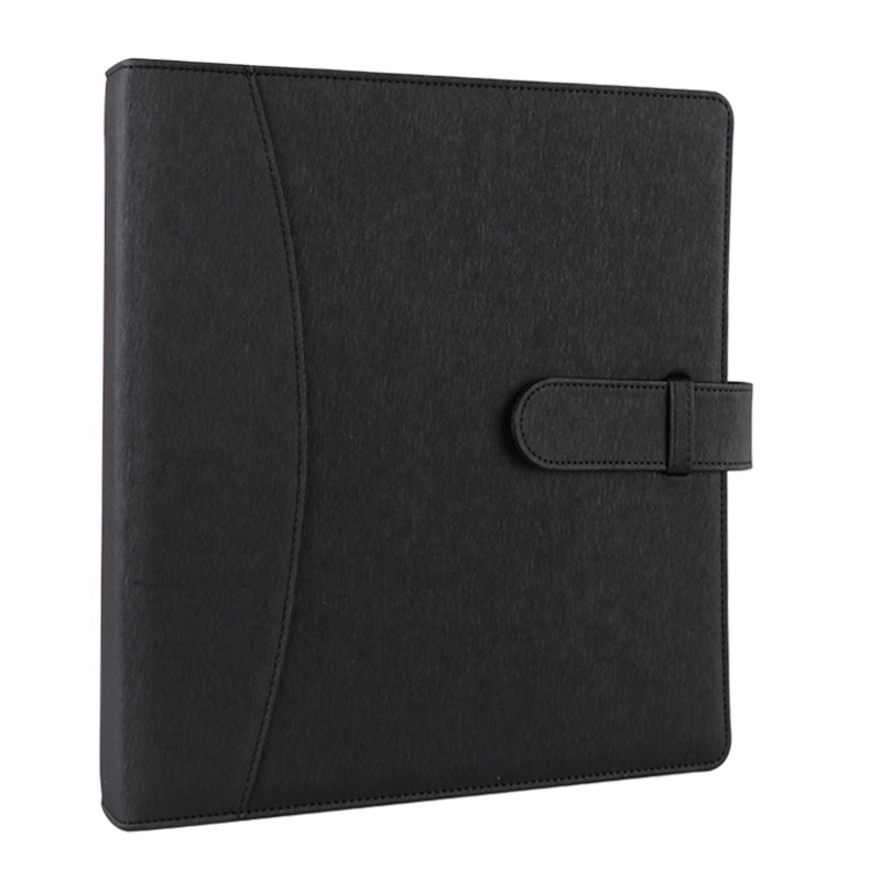 Advanced customization A4 size 3 holes 3 ring leather cover binder for documents