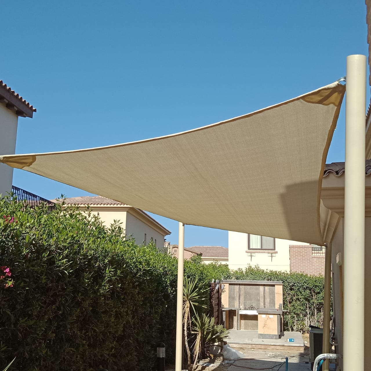 HDPE New Material 180Gsm Blue Color Triangle Square and Rectangle High Shade Rate Sun Shade Sail