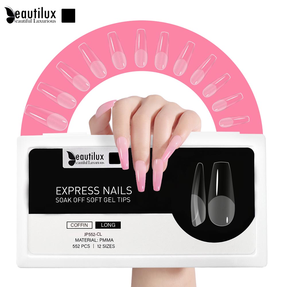 Гель-лак для ногтей Beautilux Express 552 шт./кор. длинный Гель-лак для ногтей в американской капсуле с полным покрытием