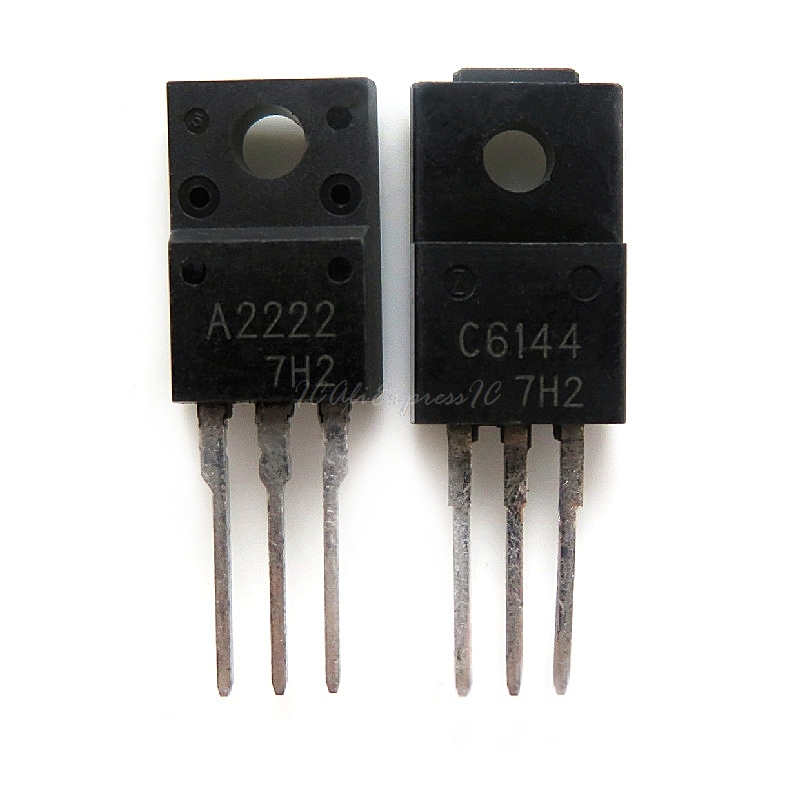 2 шт./лот 2SA2222 2SC6144 TO-220F, по 1 паре, 1 шт. A2222 + 1 шт. C6144 в 220 в наличии на складе