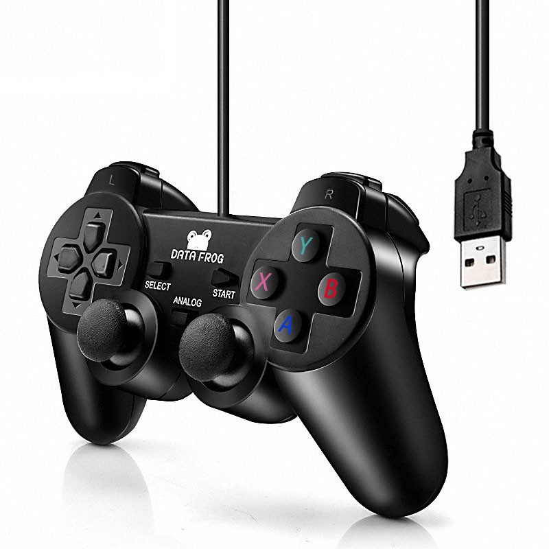 Компьютерный проводной геймпад USB, контроллер, игровая консоль, ПК, USB джойстик, двойной джойстик, геймпад