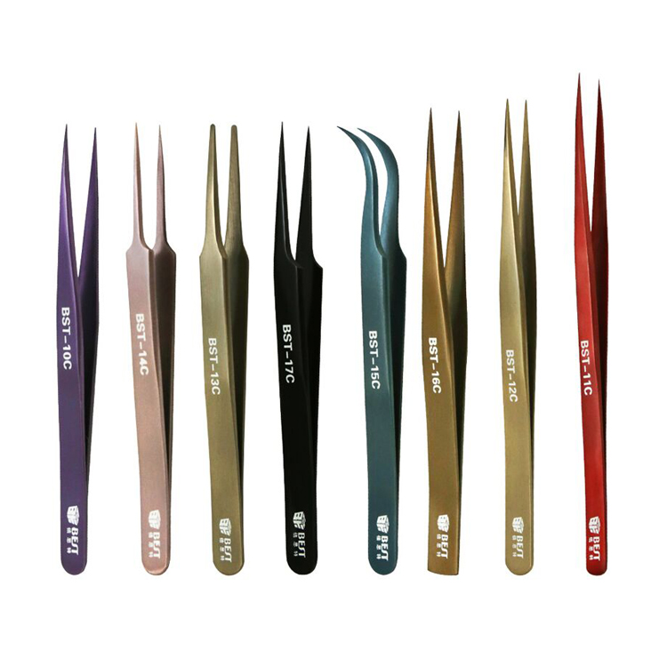 New design stainless steel Mink eyelash extension tweezers professional Volume Eye Lashes Tweezers make up tool eyebrow tweezer