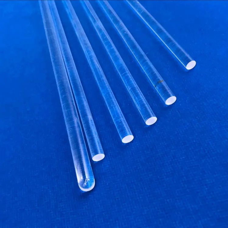 Transparent Monocrystalline silicon fuse quartz rod