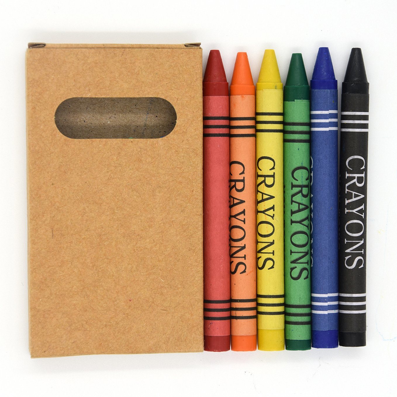 High Quality Non-Toxic Bright Color Wax Crayon Box Set 6 Color Kids Drawing Crayons 8/12 Wholesale Crayons