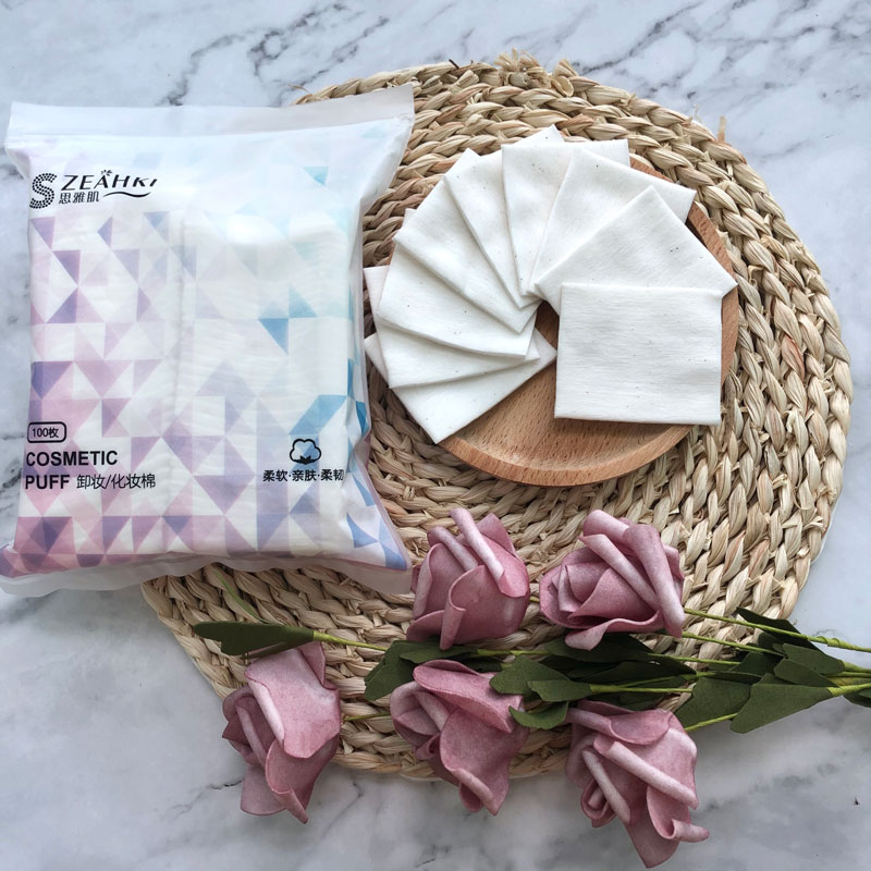 Wholesale Private Label Disposable Makeup Remover 3 Layers Pads Cosmetic Face Cleansing Cotton Pads Cosmetic products