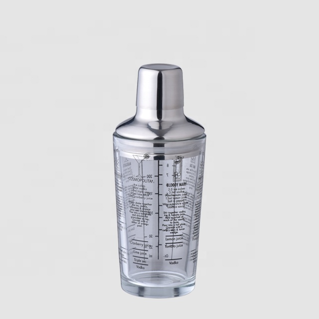 Factory Direct 350ml stainless steel cocktail shaker set in gift box