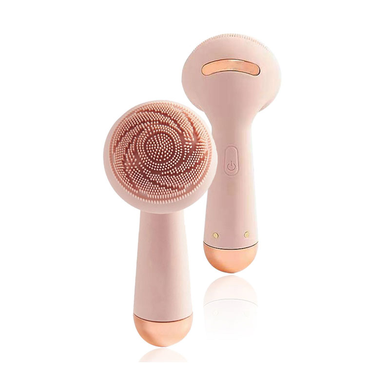 New Electric Silicone Facial Cleansing Brush Face Vibrating Massager Rohs Deep Cleaning Brush
