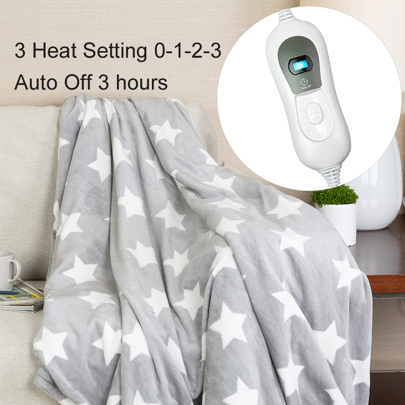 220V European England Market Electric Heated Blanket Super Cosy Flannel Fleece Electric Blankets For Winter