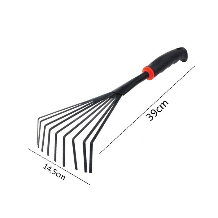 China factory wholesale gardening rake Grass rake with rubber handle