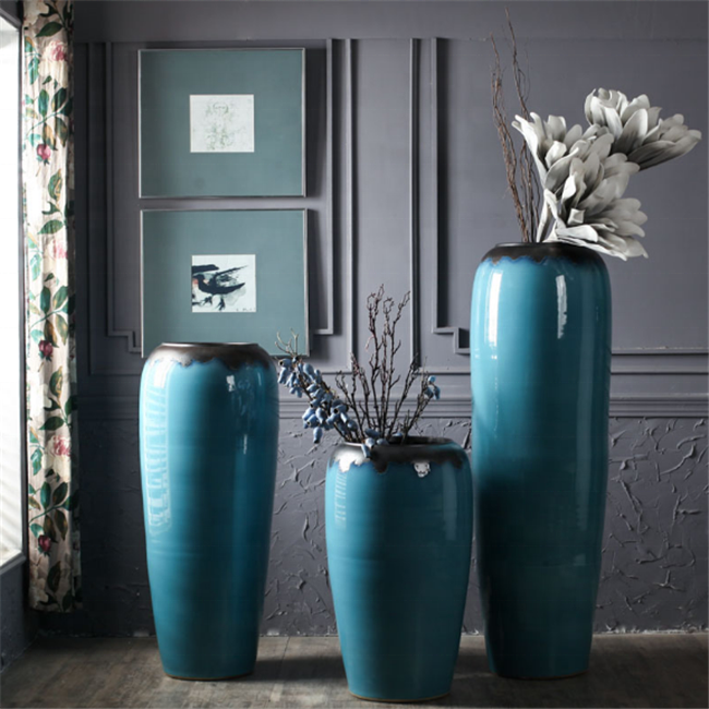 Large Chinese Ceramic Flower Vases Home Ornament Porcelain Vase for Home Table Bookshelf Decor