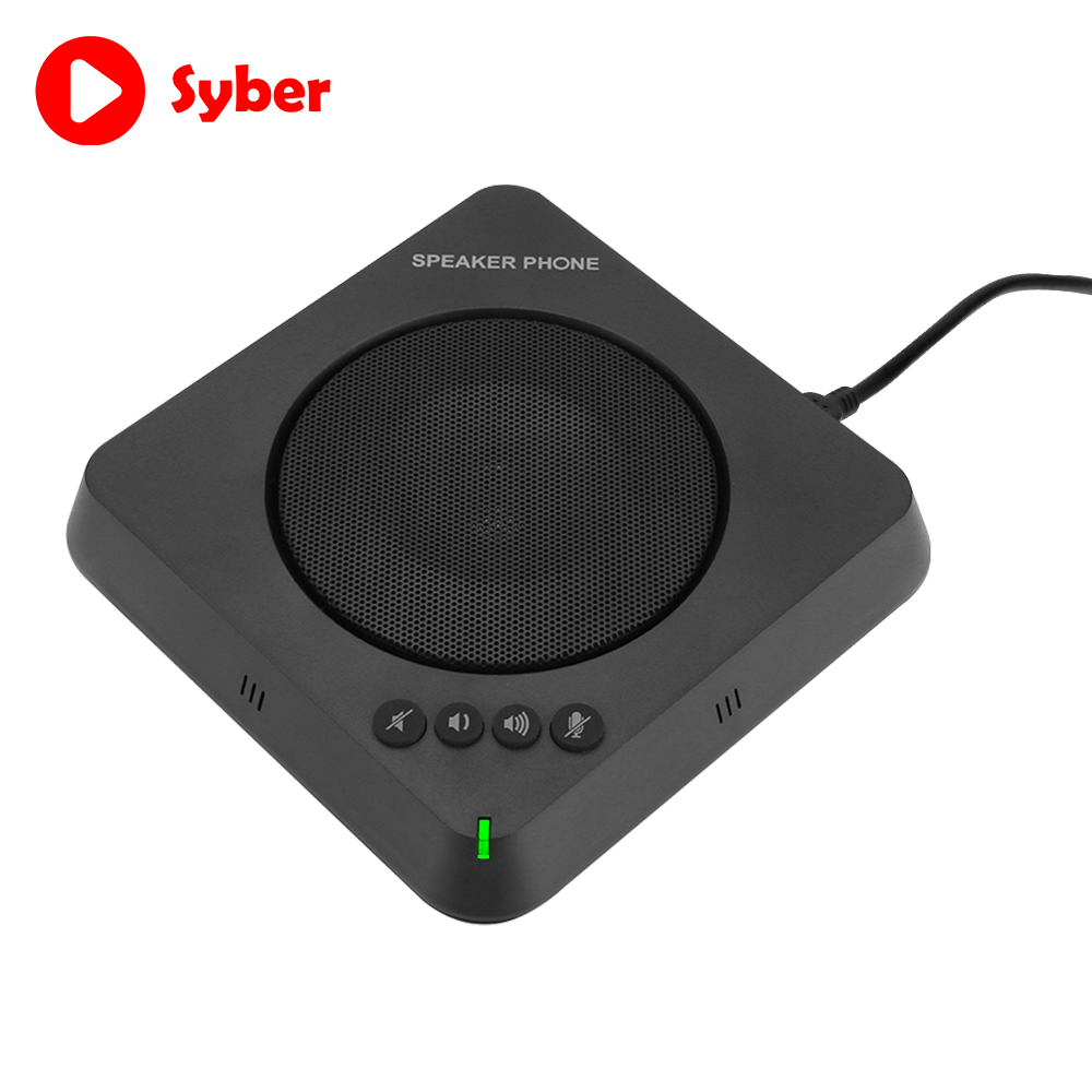 Настольный черный всенаправленный микрофон Plug N Play, Usb-динамик, микрофон для конференц-связи