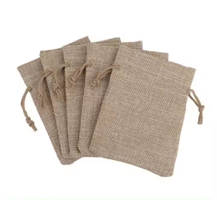 Wholesale Customized Sisal Jute Bag 100% Jute Material Drawstring Burlap Pouch Jute Sack Bags