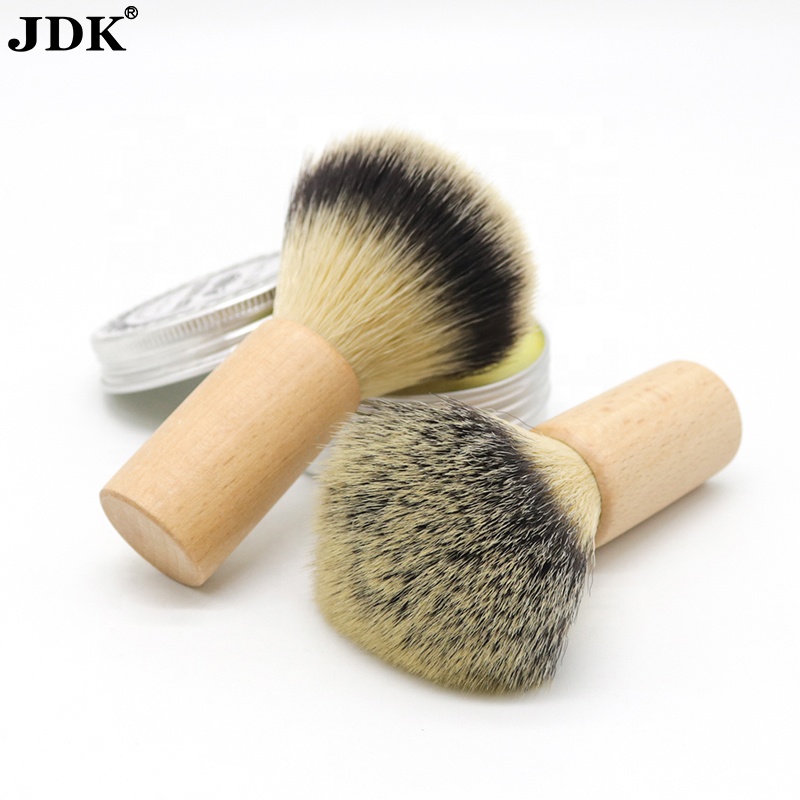JDK Shaving Brush Vegan Friendly Shave Brush With Wood Hand Grooming Kit for Wet Shaving