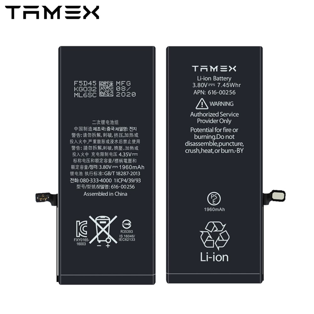 TAMEX для iPhone 7 сменный аккумулятор 1960 мАч мобильный телефон Высокая емкость Протестировано совершенно новые перезаряжаемые батареи Akku Быстрая доставка
