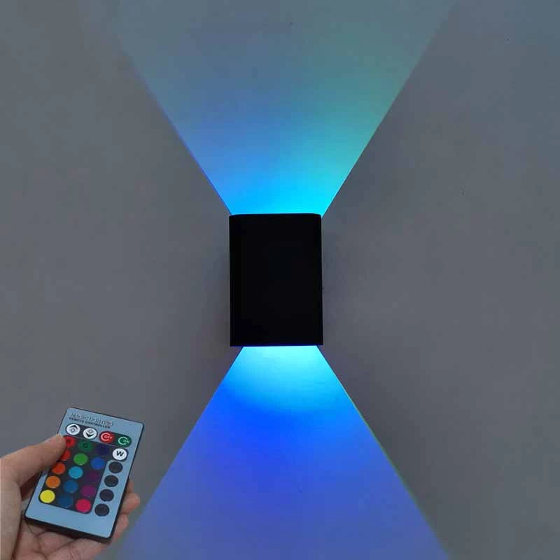 Top Seller Led Colorful Wall Light Fashion RGB remote control Room Decor Bedside Atmosphere Ambient Wall Light