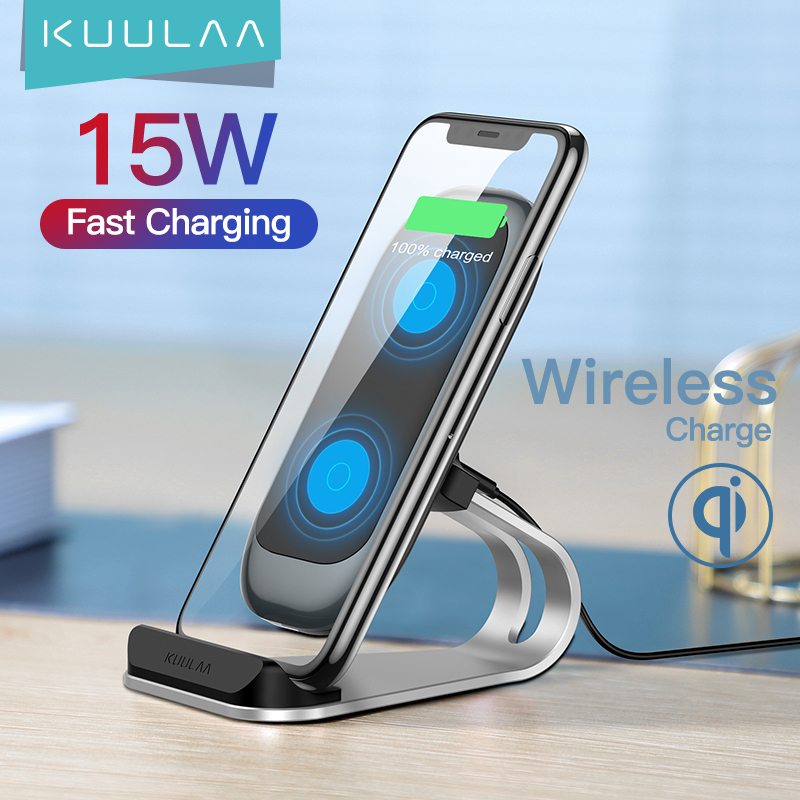 Беспроводное зарядное устройство Kuulaa QI для Iphone и Android, 15 Вт/10 Вт/7,5 Вт, быстрая зарядка, универсальное беспроводное зарядное устройство