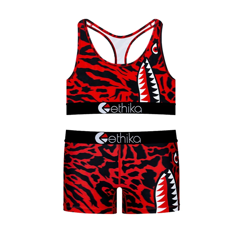 2021 новый стиль, Ethika Bomber Slyme Ball, красный спортивный женский комплект из 2 предметов, комплект нижнего белья для фитнеса и йоги Ethika