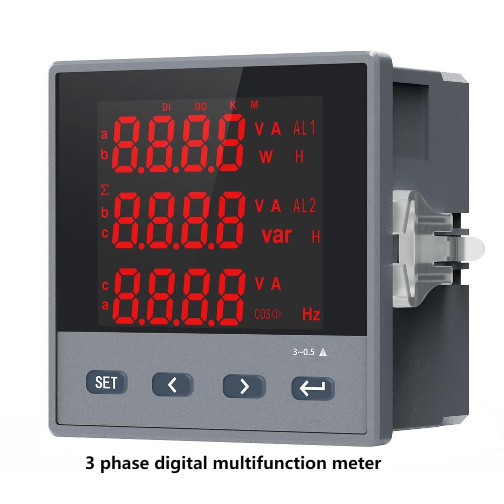 GEYA 96*96 мм GY500-3V4 AC 220 В с RS485, Многофункциональный интеллектуальный цифровой дисплей, измеритель мощности, 3 фазы