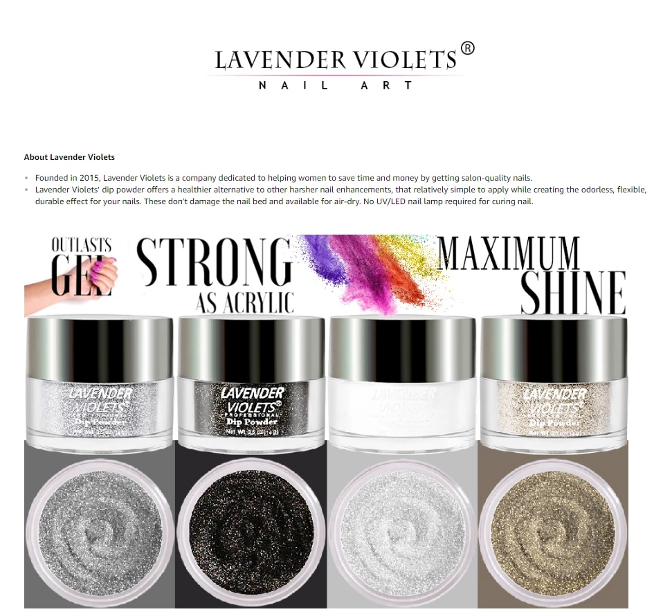 Acrylic Dip Powder Nail Color Kit 0.5oz 4 + 4 Set - Color Kit #J770