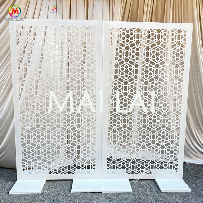 Hot Selling Wedding Supplies 3pcs White Wedding Arch Metal Flower Frame Stainless Steel Party Stage Decoration Backdrop