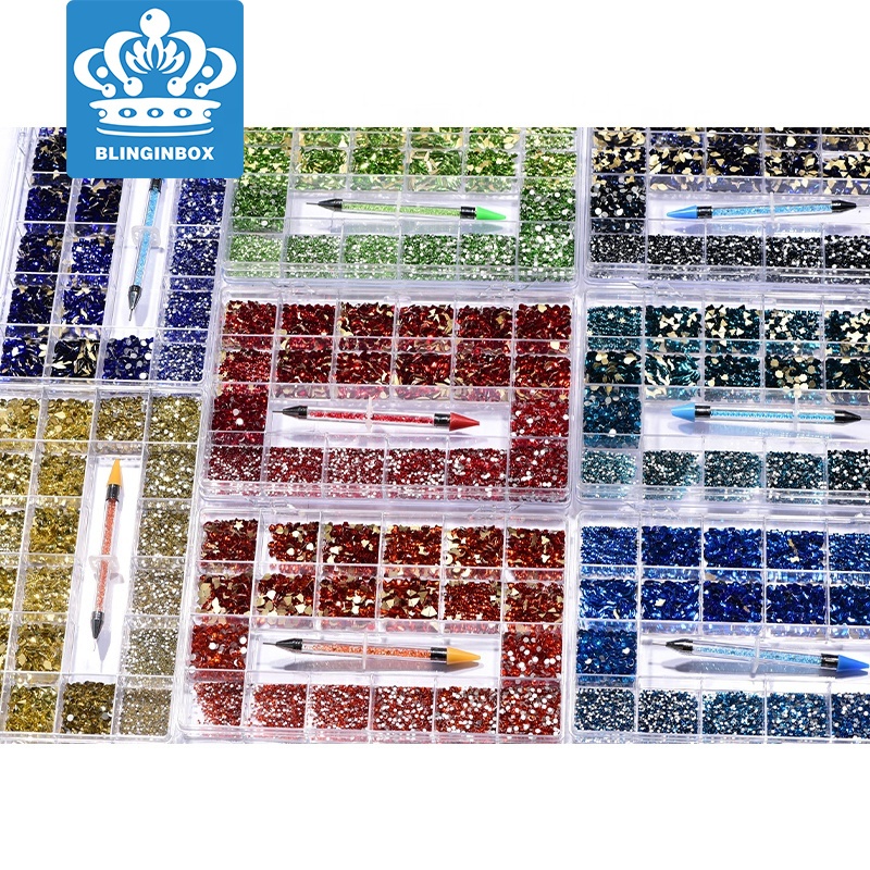10320 шт./кор. хит продаж, каменные Стразы для ногтей, набор кристаллов, стеклянные бриллианты разной формы, Стразы для ногтей, украшение для дизайна ногтей