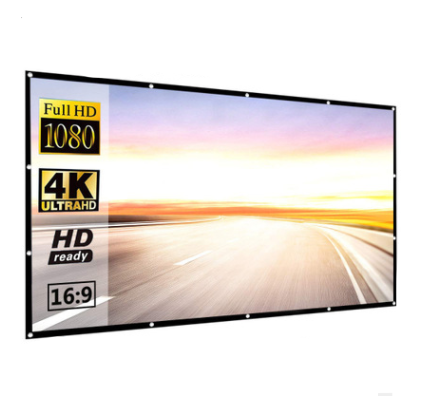 Портативный 60 72 84 100 120 150 дюймов домашний уличный KTV 3D HD Проекционный складной мягкий экран