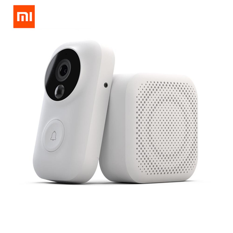 Оригинальный Xiaomi Zero AI распознавание лица 720P ИК Ночное Видение беспроводное умное кольцо видео дверной звонок набор 720P