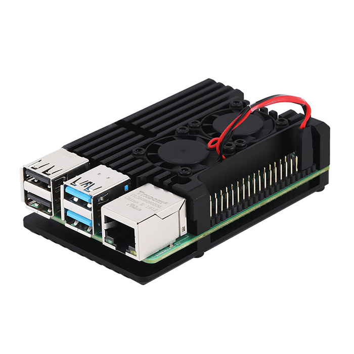 Бренд-newDual Fan алюминиевый сплав радиатор бронированный чехол для Raspberry Pi 4 4B