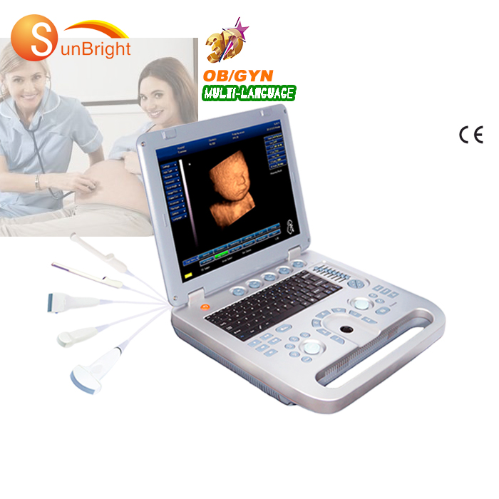 Factory price china portable ultrasound scanner pregnancy diagnosis 3D color LED ultrasound scanner machine