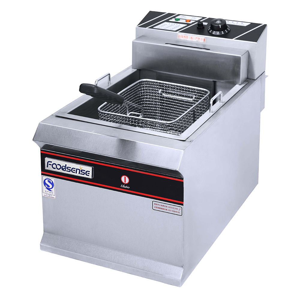 Hot sale Commercial Single Tank Double Baskets Used Lpg Gas Deep Fryer With Temperature Control