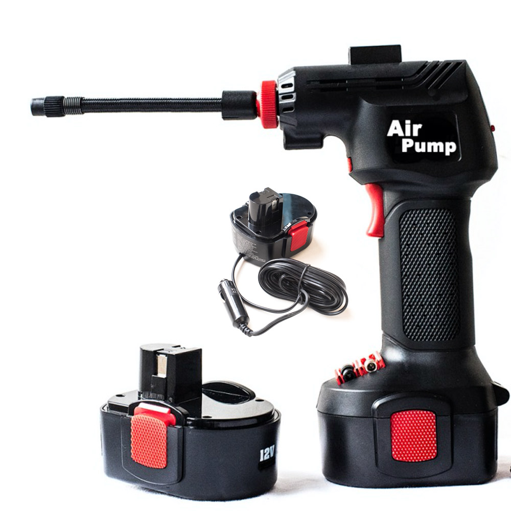 12v rechargeable portable air pump mini compressor car air compressor tire inflator daul