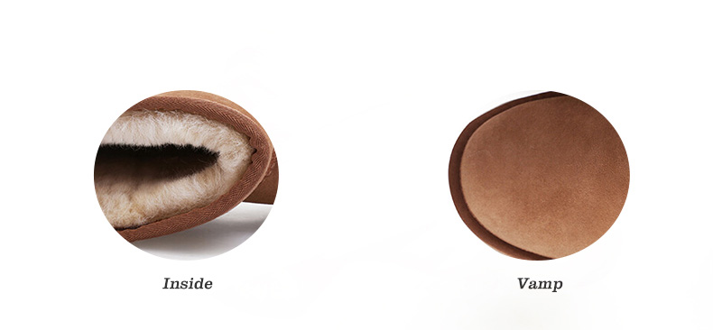 Wholesale Fashion Genuine Leather Ladies Sheepskin Winter Women Snow Shoes Lamb Wool Fur Boots