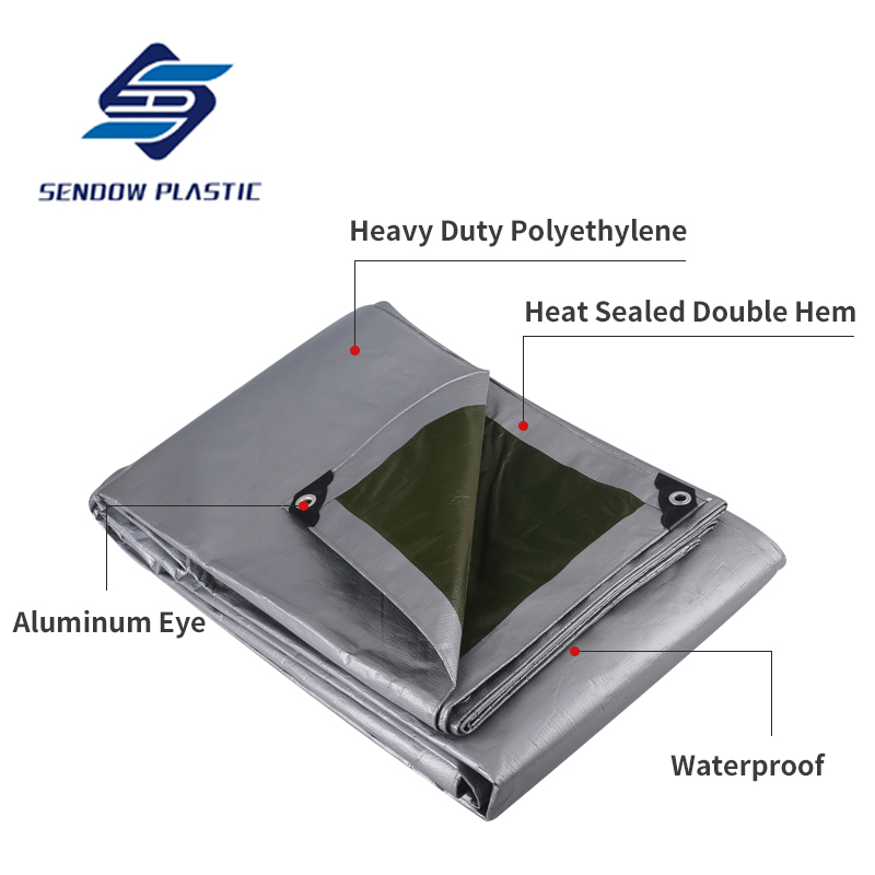 waterproof silver pe tarpaulin in rolls