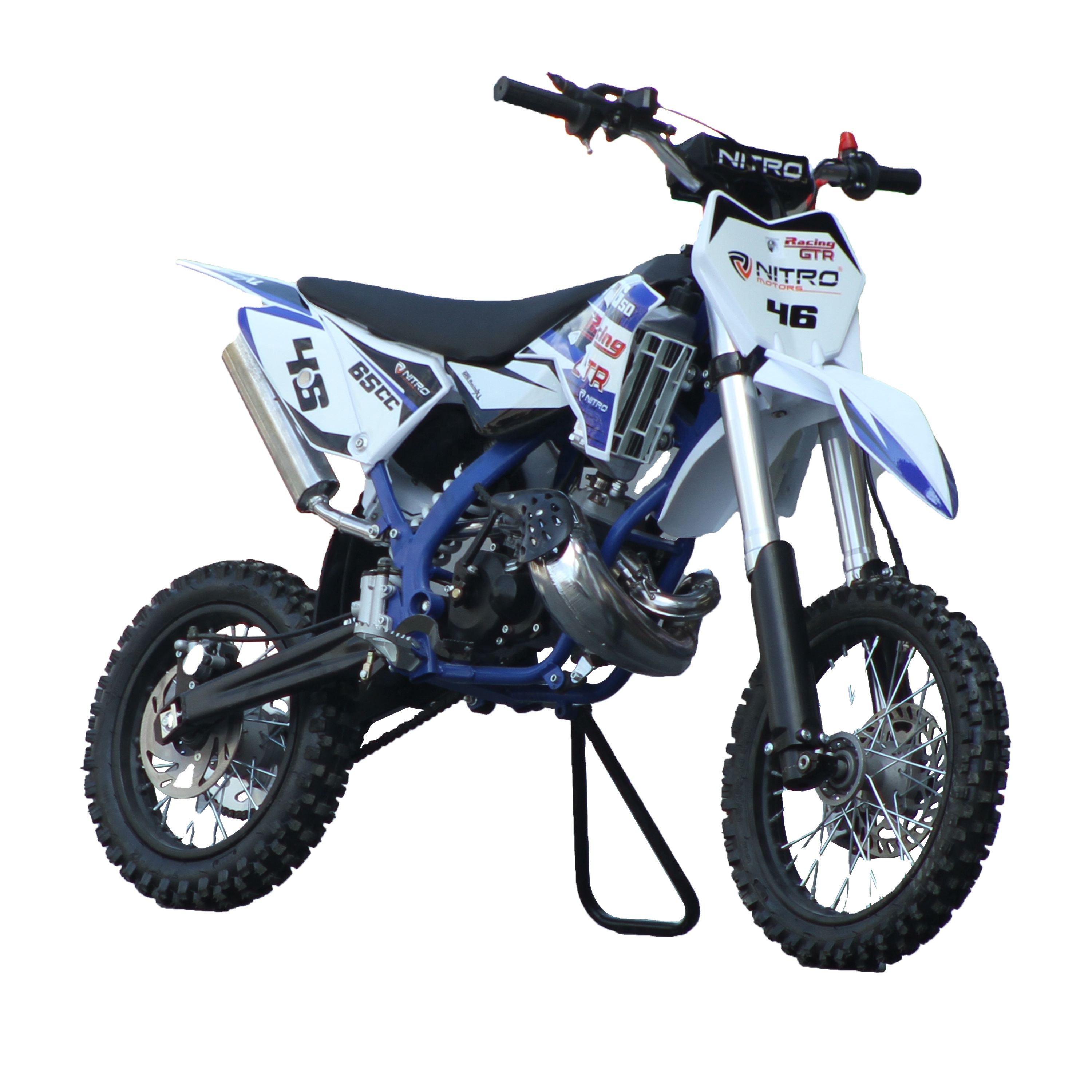 С водяным охлаждением 2-тактный 65CC детские мотоциклы мини высокая конфигурация Байк