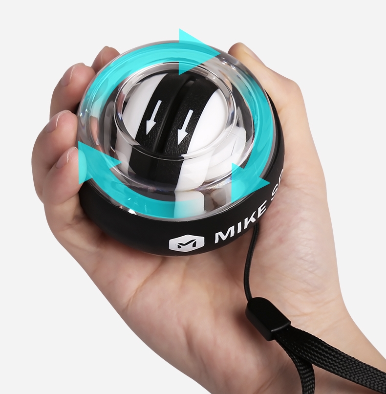 Self-starting Led Power Ball Fitness Wrist Exercise Wrist Strength Ball Black finger use countable counting Mini