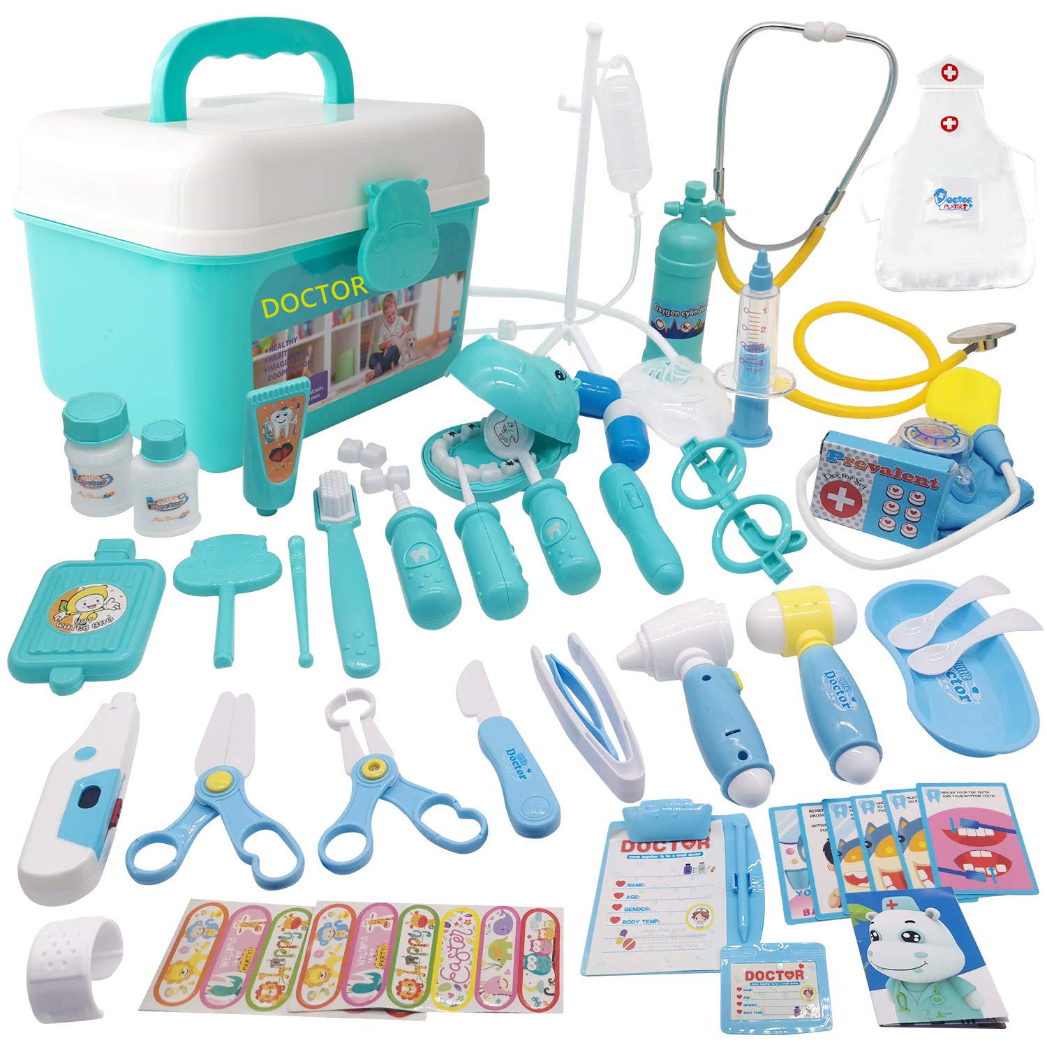 Toy Doctor Kits set Pretend Play Doctor Kit Toys Stethoscope Medical Kit Imagination Play for Kids 3 Years