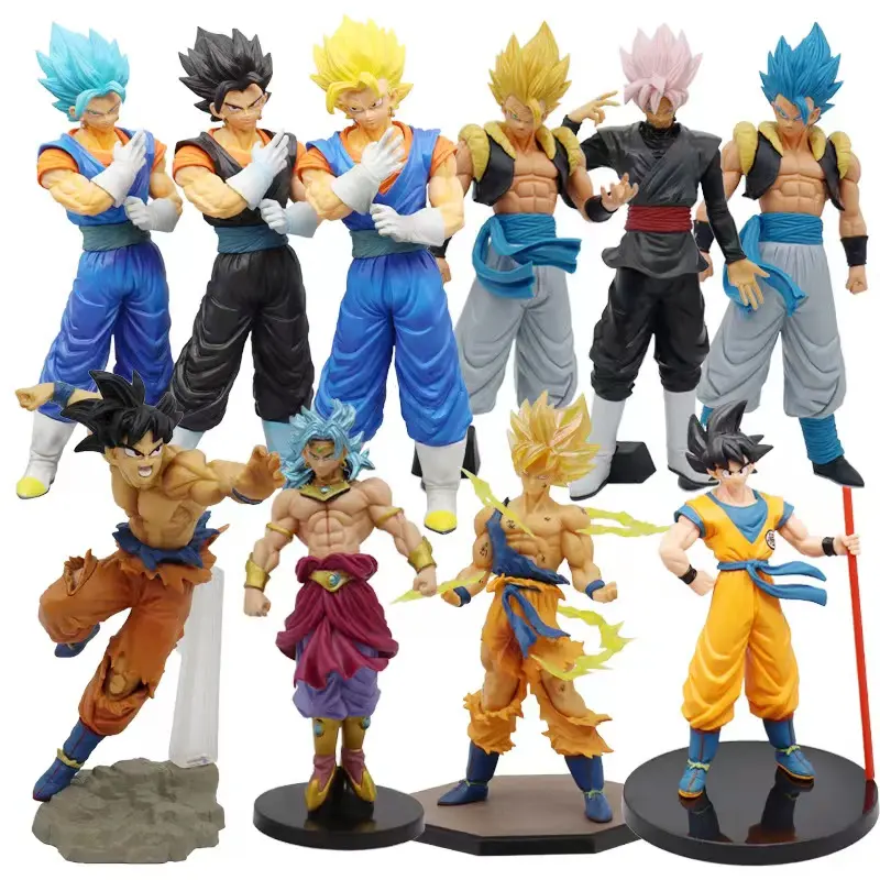 Dragon Z Super Saiyan Anime Figurines Model GK Rose Goku Action Figure DBZ Gohan Figures Vegeta Statue Collection Toy Figma