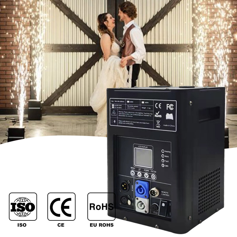 Titanium Ti Powder 600w Stage Number Head Sparkler Cold Spark Machine For Wedding Party