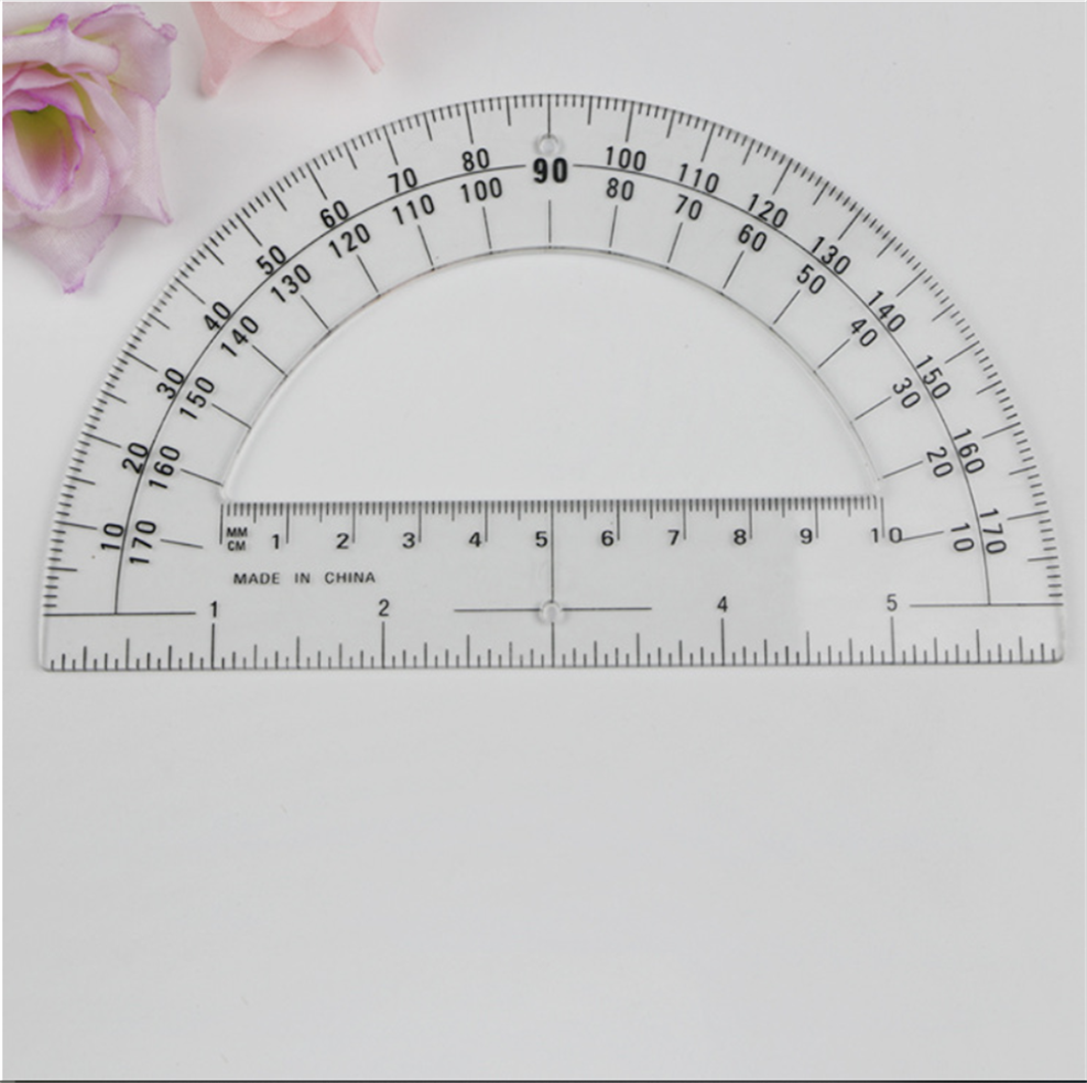 Пластиковые тракторы Math транспортир 180 градусов (6 дюймов ясно)