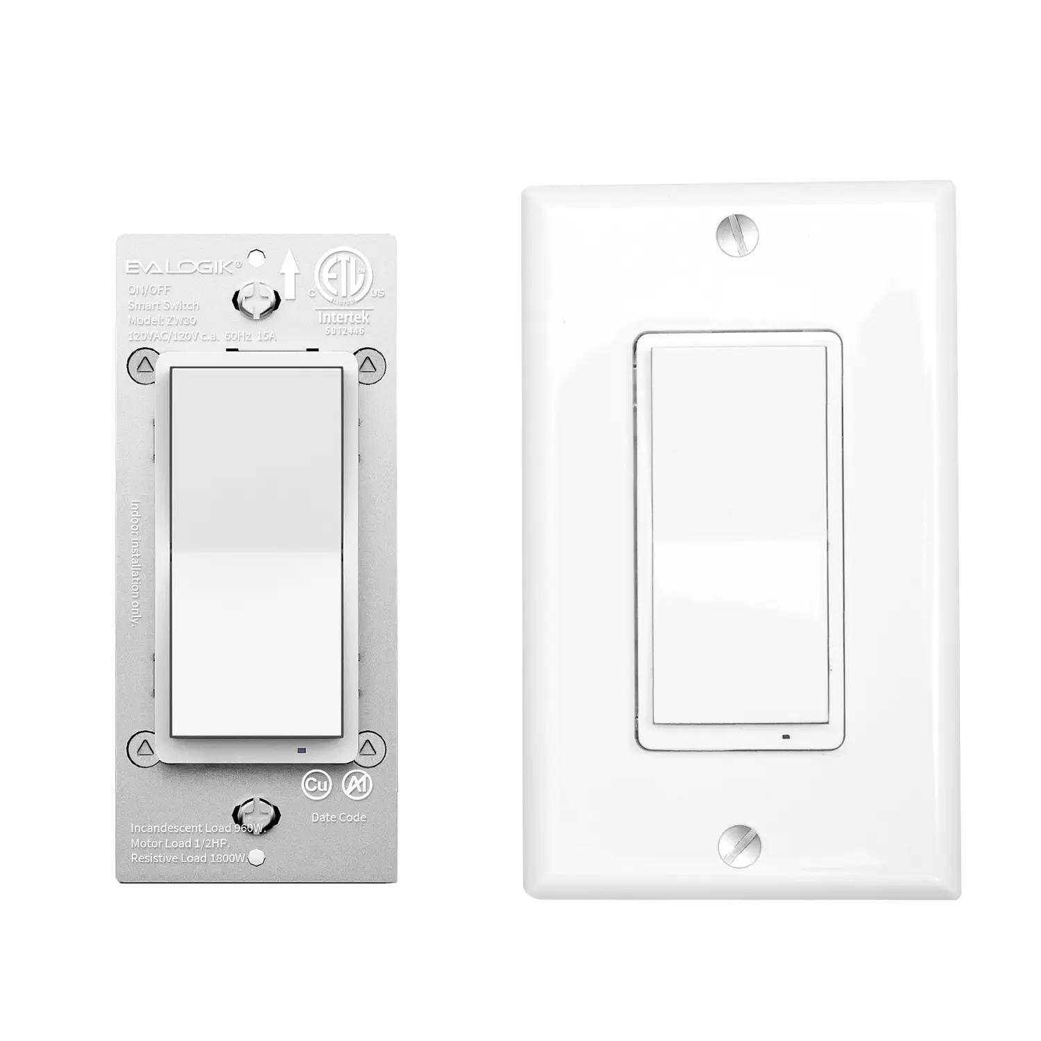 ZW30S Z-Wave Gen.2 Lower Profile Case 3-Way Smart ON/OFF Remote Control In-Wall Switch