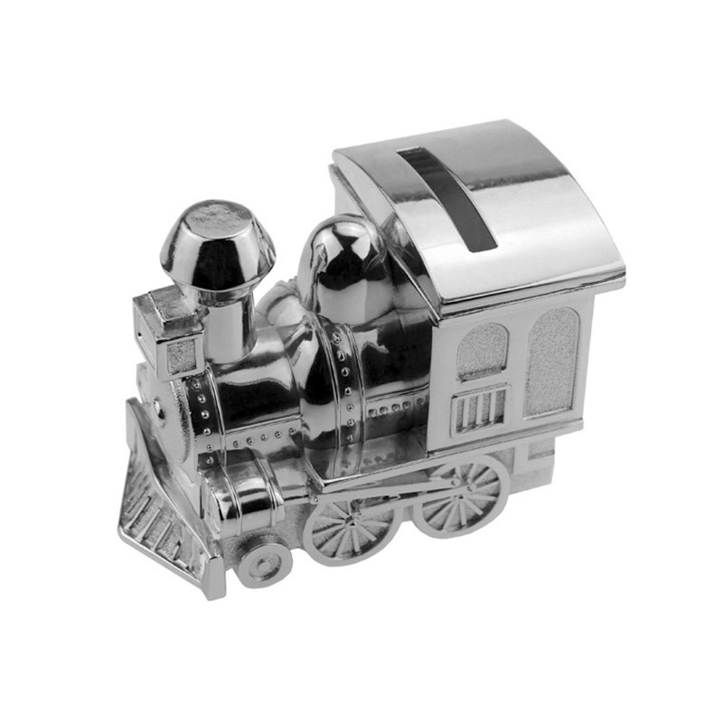 Custom alcancias money savings box creative children toy metal cute baby gift bank train piggy banks for kids