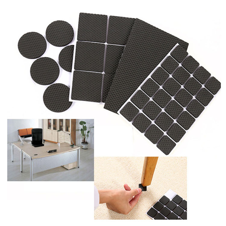 Custom back EVA High Temperature Shock Absorption Self-adhesive Single Side Furniture Felt Pads
