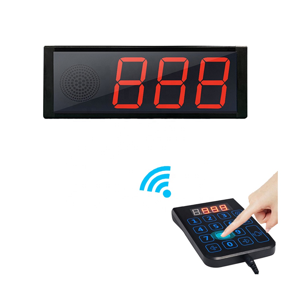 IRTECH economic wireless LED counter display callpad pager clinic, Milk tea shop, cafe, restaurant queue number calling system