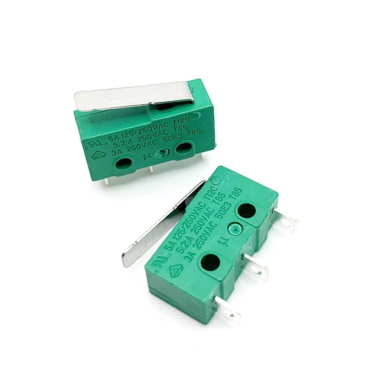 Зеленый цвет IP40 3 Pin 5A 250VAC Zippy KW3A микро переключатель