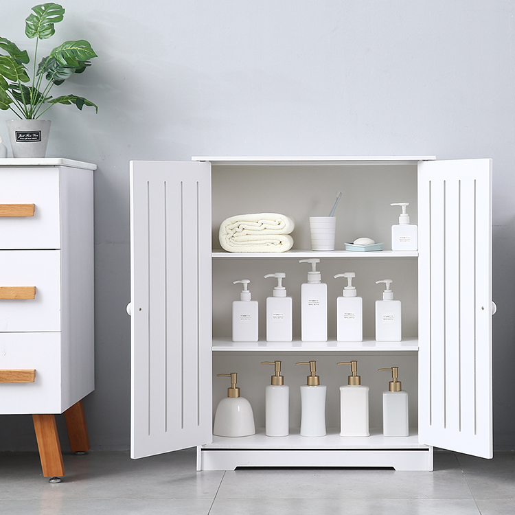 Double door three layer independent unit PVC storage cabinet